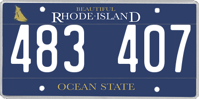 RI license plate 483407