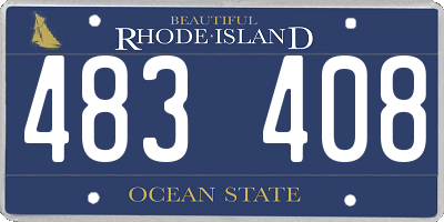 RI license plate 483408