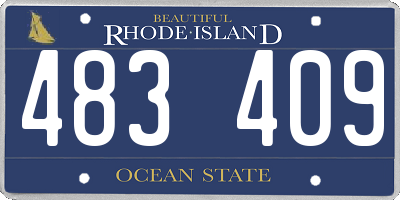 RI license plate 483409