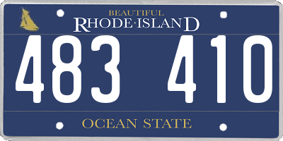 RI license plate 483410