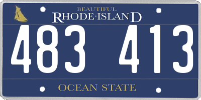 RI license plate 483413