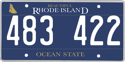RI license plate 483422