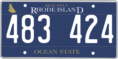 RI license plate 483424