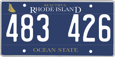 RI license plate 483426