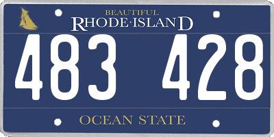 RI license plate 483428