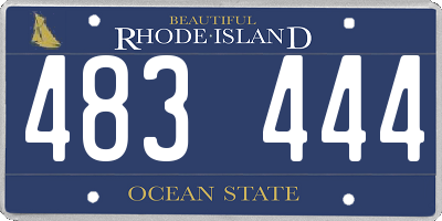 RI license plate 483444