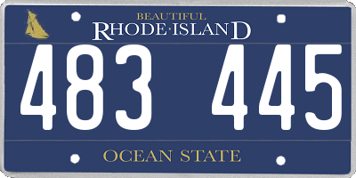 RI license plate 483445