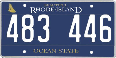 RI license plate 483446