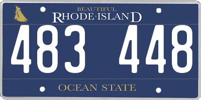 RI license plate 483448