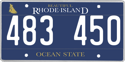 RI license plate 483450