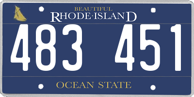 RI license plate 483451