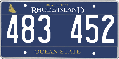 RI license plate 483452