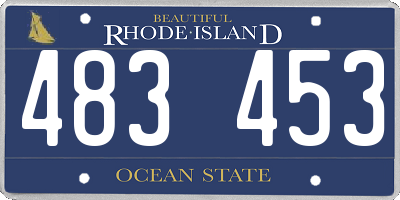 RI license plate 483453
