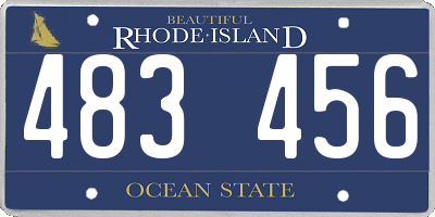 RI license plate 483456