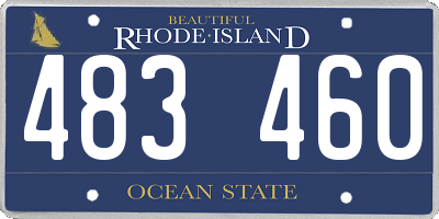 RI license plate 483460