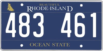 RI license plate 483461