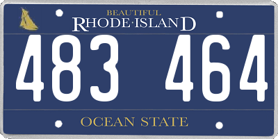 RI license plate 483464