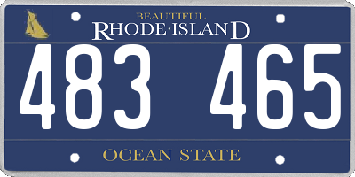 RI license plate 483465