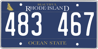 RI license plate 483467