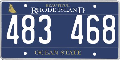RI license plate 483468