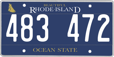 RI license plate 483472
