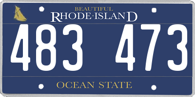 RI license plate 483473