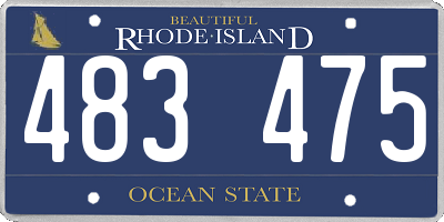RI license plate 483475