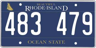 RI license plate 483479