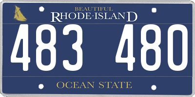 RI license plate 483480