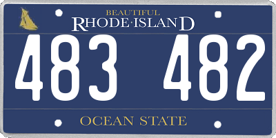 RI license plate 483482