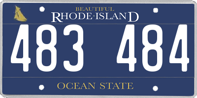 RI license plate 483484