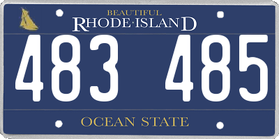 RI license plate 483485