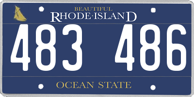 RI license plate 483486