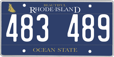 RI license plate 483489