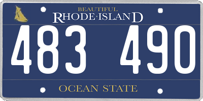RI license plate 483490