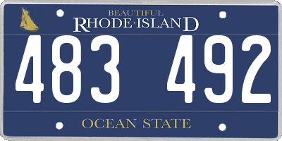 RI license plate 483492