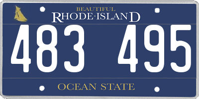 RI license plate 483495