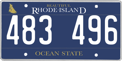 RI license plate 483496