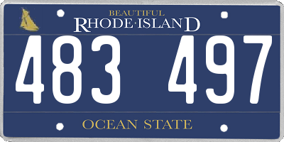 RI license plate 483497