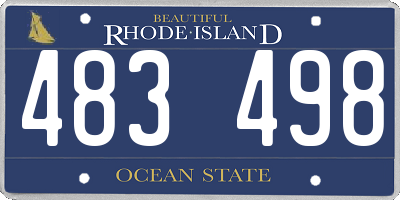 RI license plate 483498