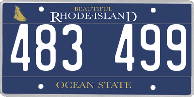 RI license plate 483499