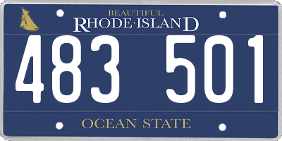 RI license plate 483501