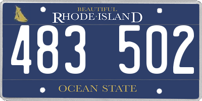 RI license plate 483502