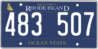 RI license plate 483507