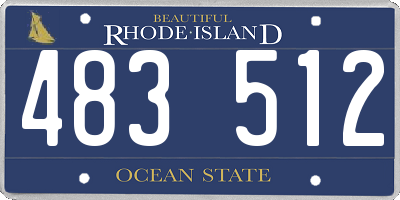 RI license plate 483512