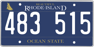 RI license plate 483515