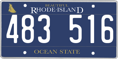 RI license plate 483516
