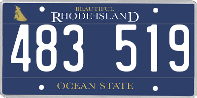 RI license plate 483519