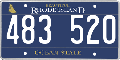 RI license plate 483520