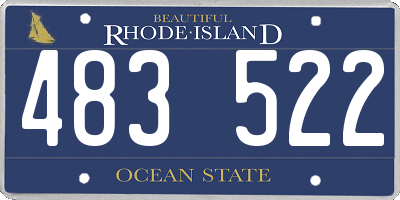 RI license plate 483522